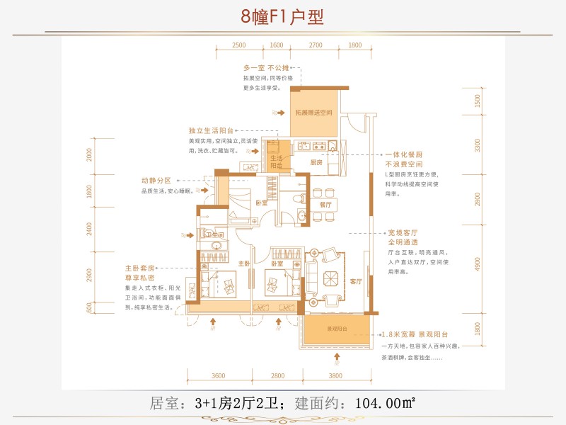 耒阳合兴顺湖城8栋F1户型