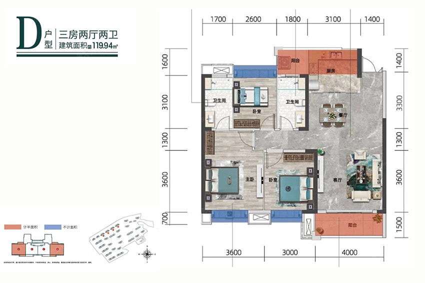 衡阳建滔裕花园D户型