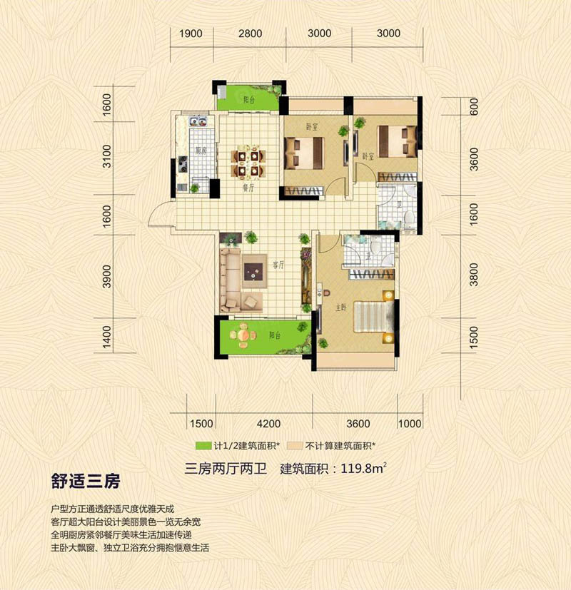 郴州翰林学府1栋B1户型