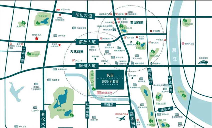 衡阳建滔裕花园区位图